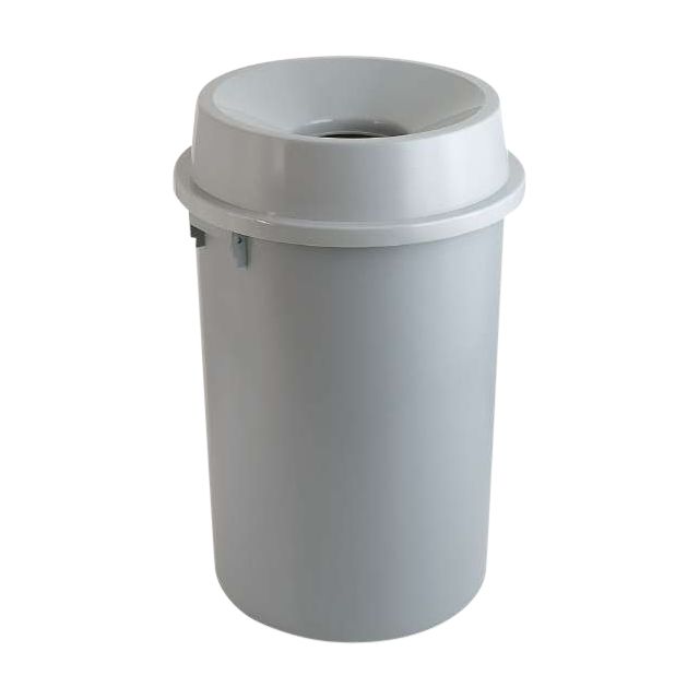 Plast affaldsspand, grå, med åben top