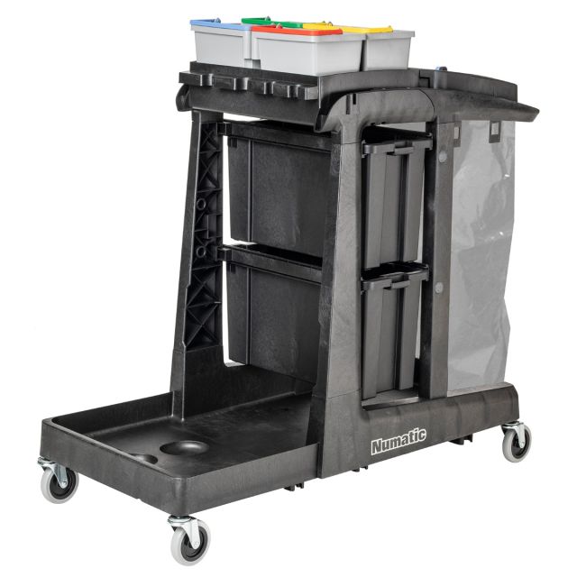 Læs mere om NUMATIC Rengøringsvogn EcoMatic EM5 Numatic EcoMatic EM 5 professionel rengøringsvogn med 120 liters affaldsholder