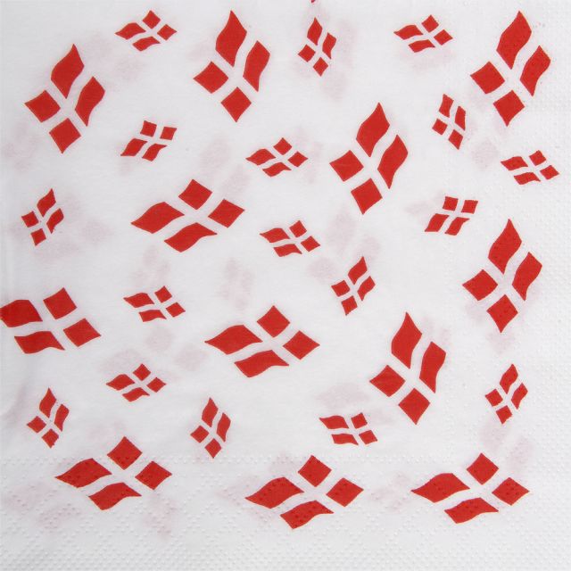 Frokostserviet m/flag 33x33 cm - 350 stk