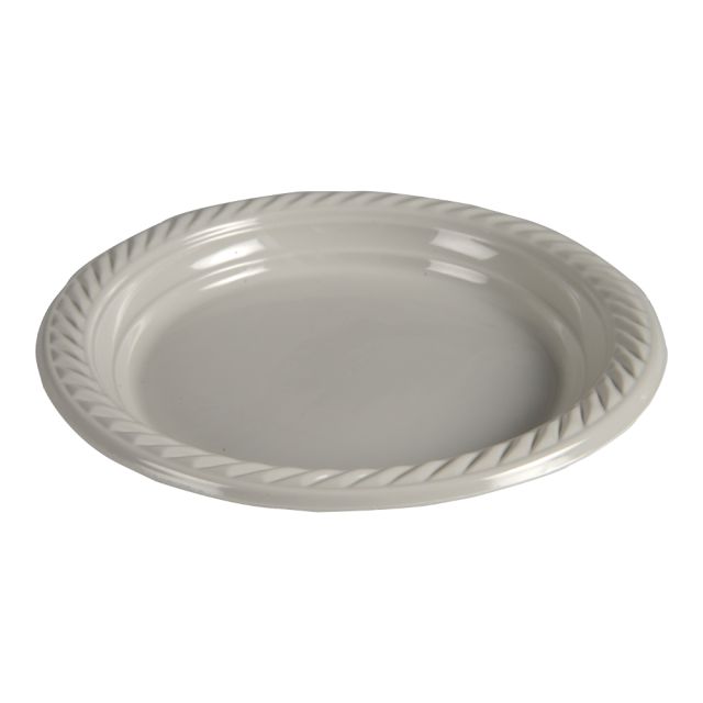 Flergangstallerken grå PP ø18cm 400 stk