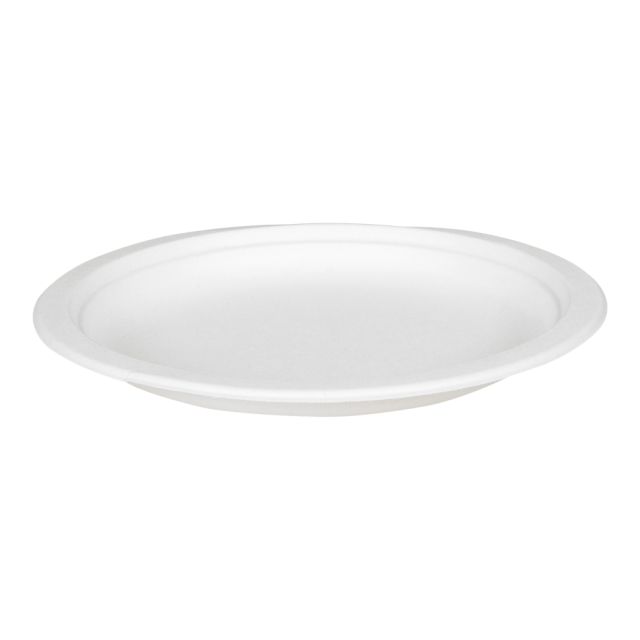 Tallerken 18 cm ø af sukkerrør - 1000 st