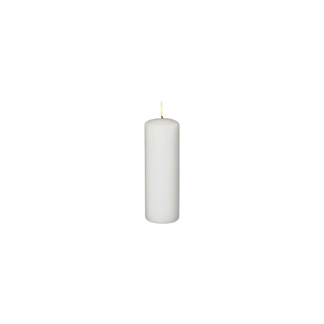 Bloklys, hvid - 18 cm - Ø6 cm, 12 stk