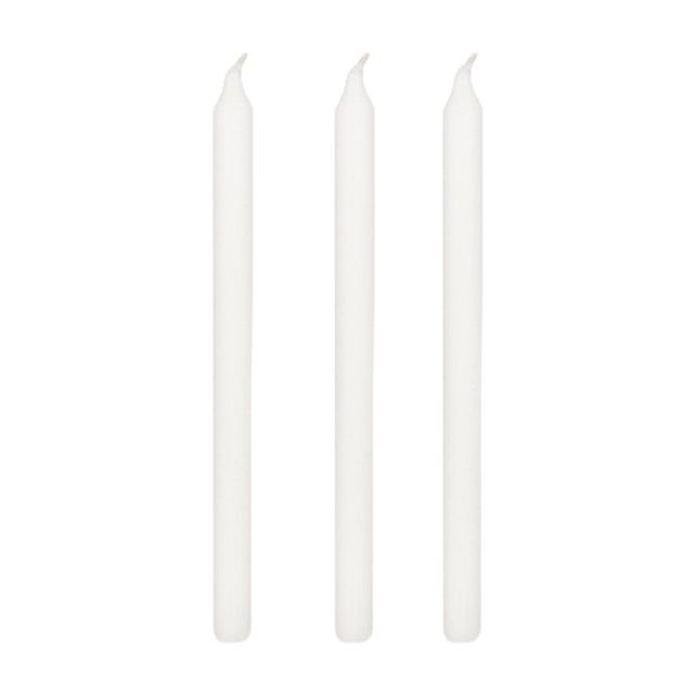 Rustiklys 29 cm, Ø21 mm, hvid, 50 stk   