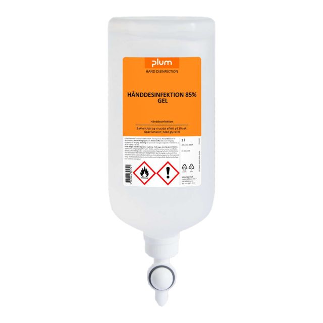 Plum Hånddesinfektion 85% gel 1 L flaske