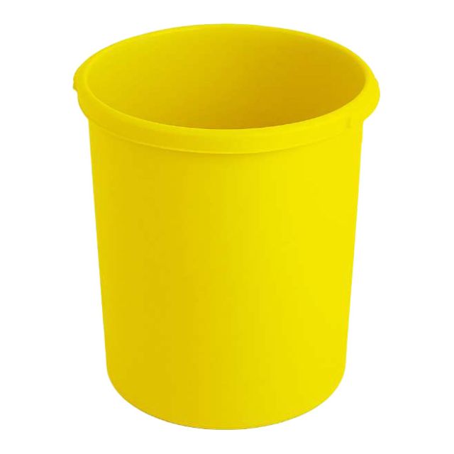 Affaldsspand rund - 30 L - gul
