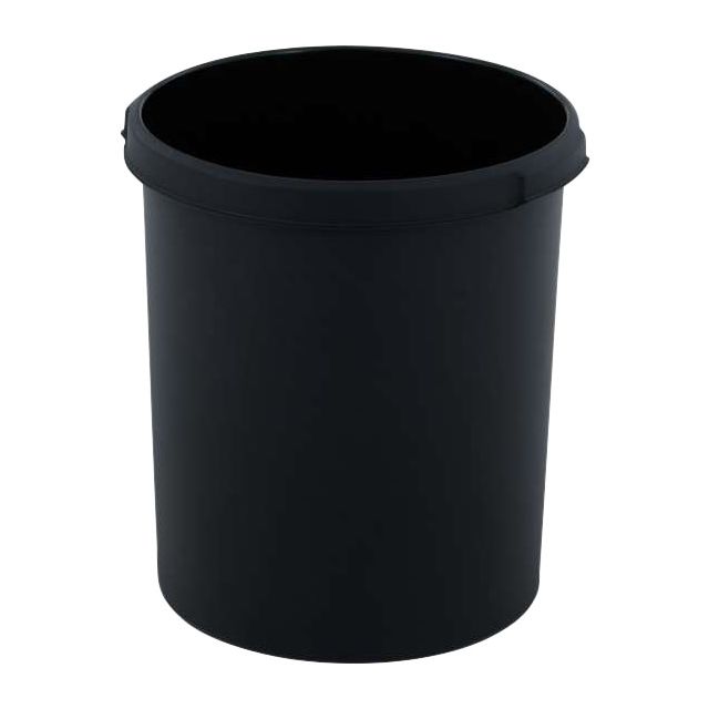 Affaldsspand rund - 30 L - sort