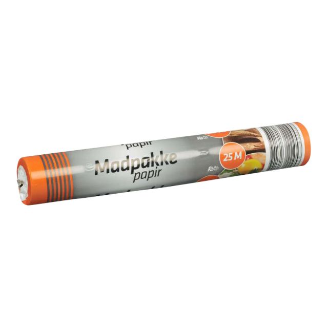 Madpakkepapir fedttæt 28cm x 25m 12 rl