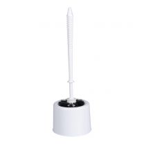 Toiletbørste hvid/sorte børster - 12 stk