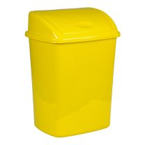 Affaldsspand m/vippelåg, 15 L, gul