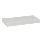 Skurepad 11,5x24,5x2,4 cm,  blød - hvid