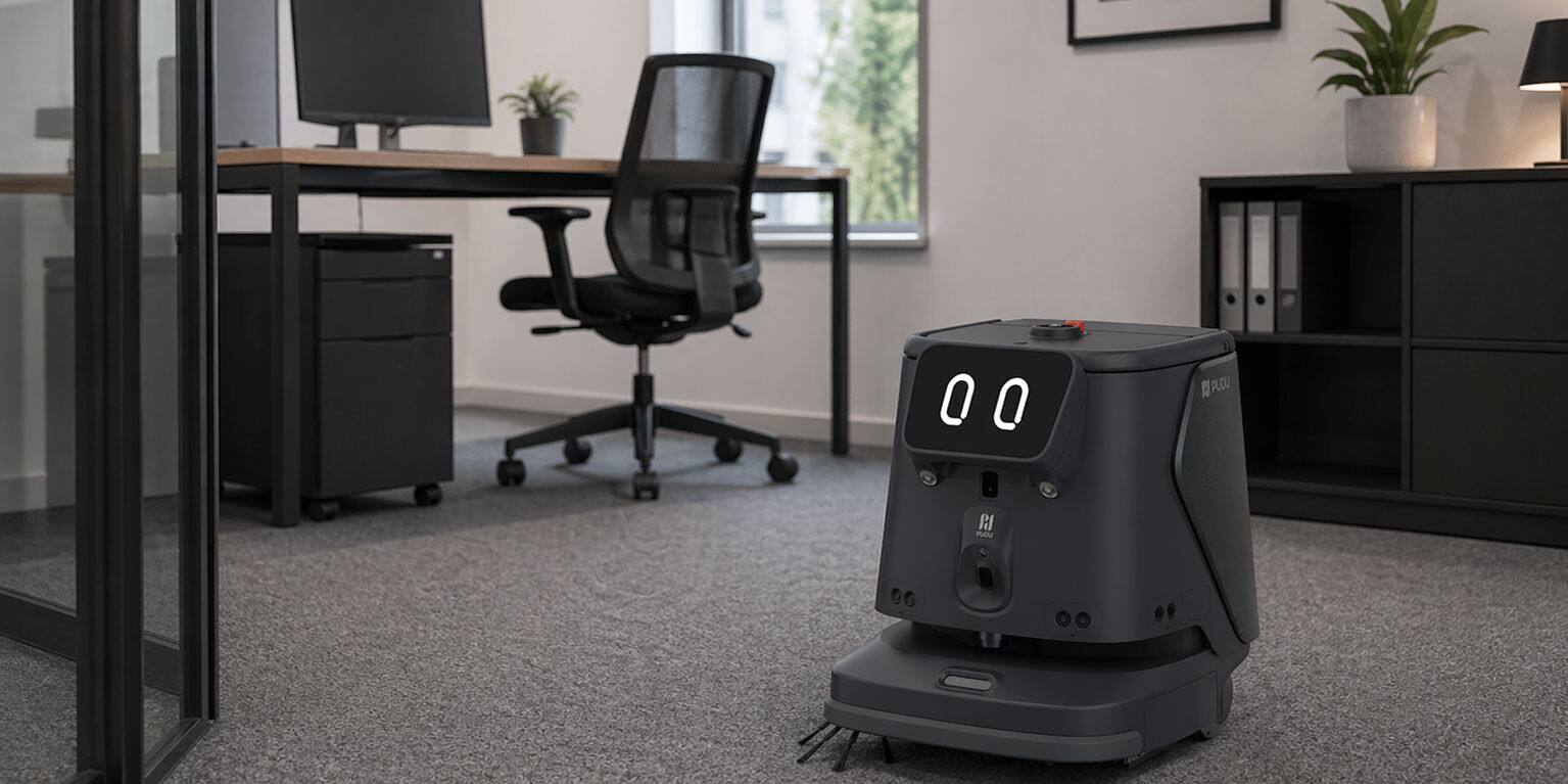 PUDU CC1 – 4-i-1 rengøringsrobot til professionel rengøring PUDU CC1 4-i-1 rengøringsrobot til automatisk gulvrengøring på kontorer og i butikker